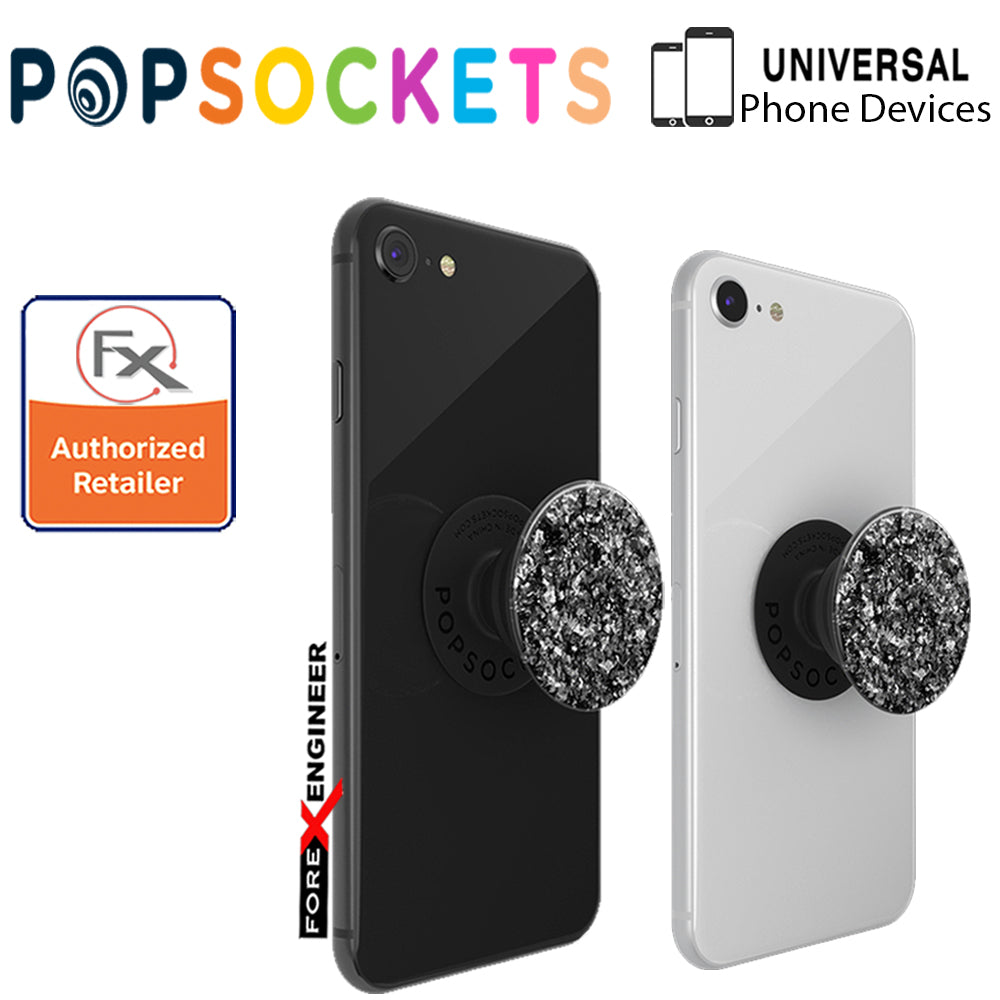 PopSockets PopGrip  Swappable Premium ( Foil Confetti Silver ) ( Barcode : 842978158280 )