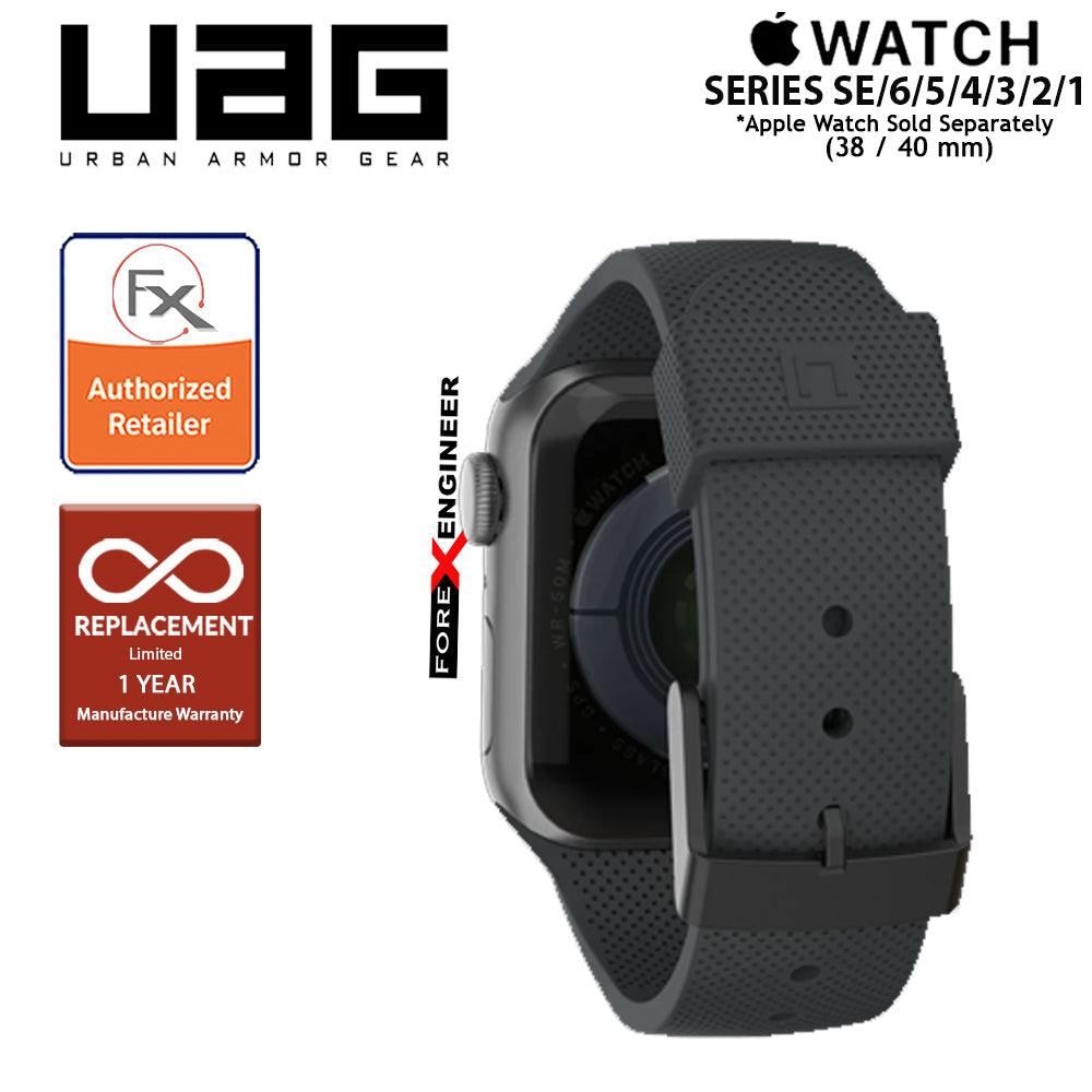 UAG [U] Dot Silicone Strap for Apple Watch Series 7 - SE - 6 - 5 - 4 - 3 - 2 - 1 ( 41mm - 40mm - 38mm ) - Black (Barcode: 812451036268 )