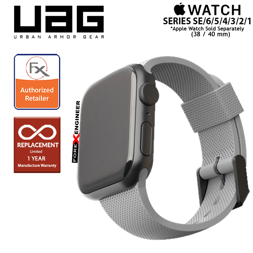 UAG [U] Dot Silicone Strap for Apple Watch Series 7 - SE - 6 - 5 - 4 - 3 - 2 - 1 ( 41mm - 40mm - 38mm ) - Grey (Barcode: 812451036251 )