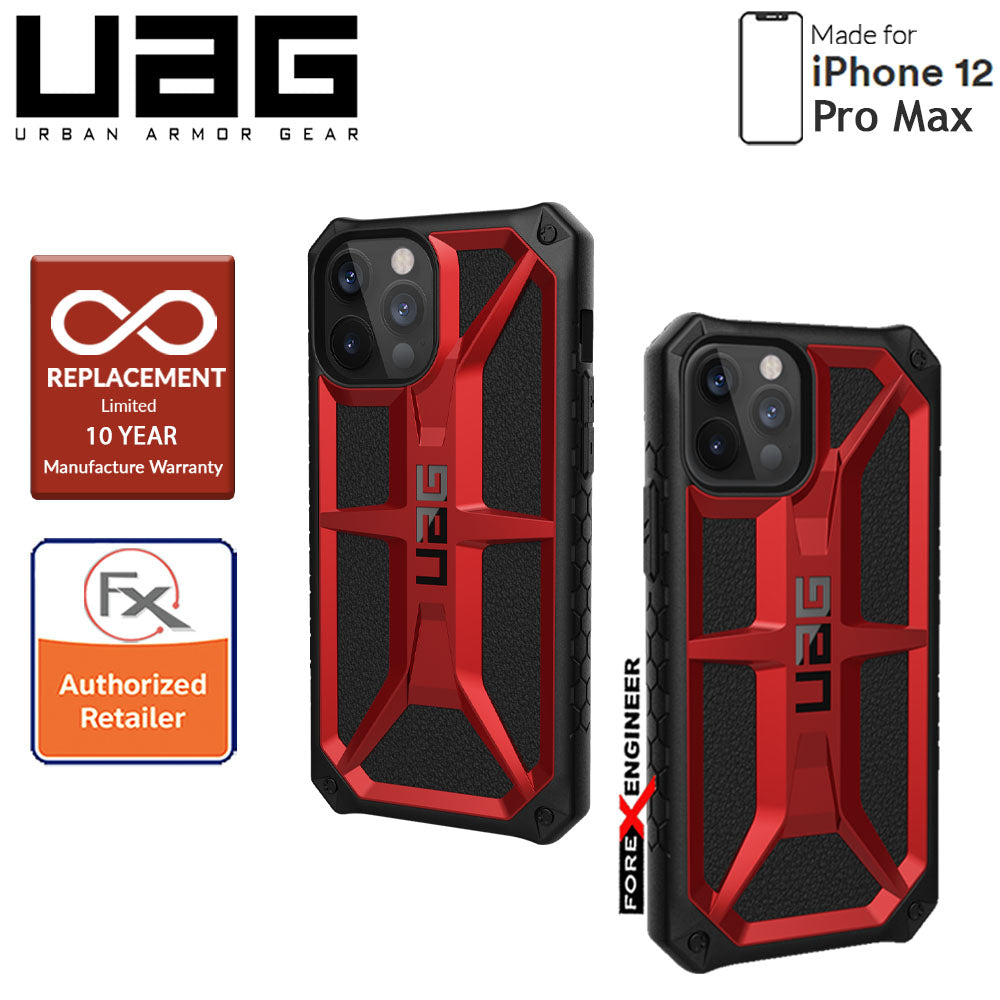 UAG Monarch for iPhone 12 Pro Max 5G 6.7 " - Rugged Military Drop Tested - ( Crimson ) ( Barcode : 812451036169 )