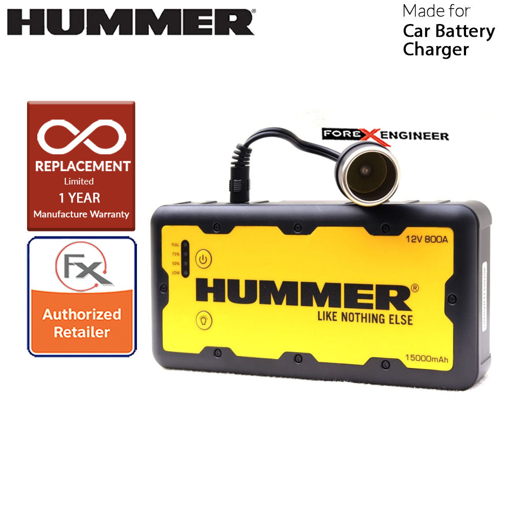 Hummer H1 Multifunctional + Powerbank Jump Starter 15000mah - 12V - 400A-800A for engine up to 7L Petrol and Diesel ( Barcode: 4897035892252 )