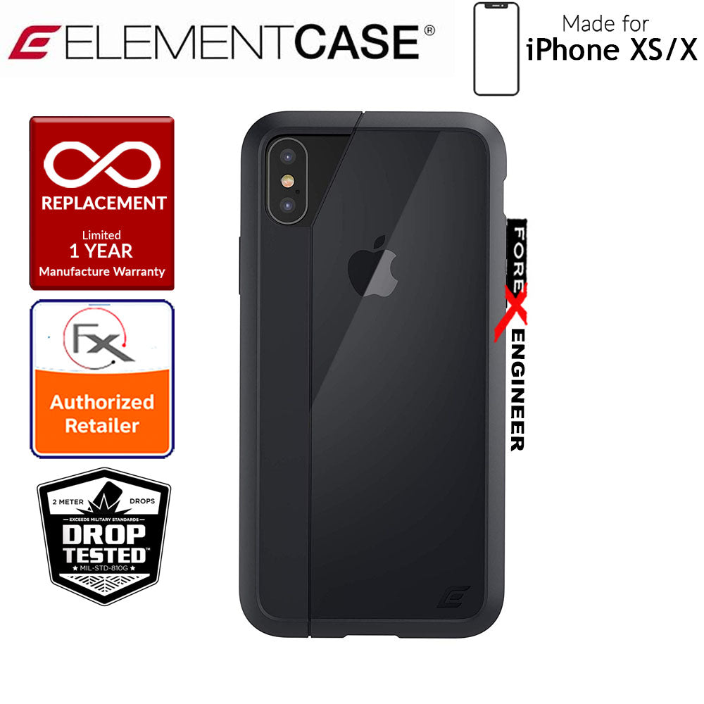 [RACKV2_CLEARANCE] Element Case Illusion for iPhone Xs - X - Military Spec Drop Protection - Black