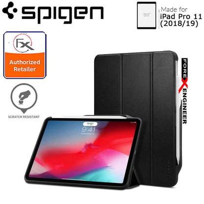 Spigen Smart Fold 2 for iPad Pro 11" (2018-19) - with build in Apple Pencil slot - Black - Forexengineer-malaysia