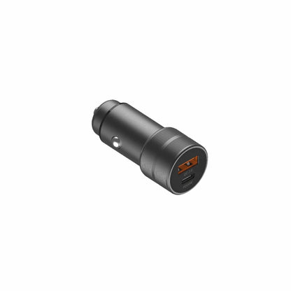 Energea AluDrive PD20+ Car Charger ( USB-C PD20 + USB-A QC3.0 Duo Port Aluminium 38W ) - Gunmetal (Barcode: 6957879424120 ) - Forexengineer-malaysia