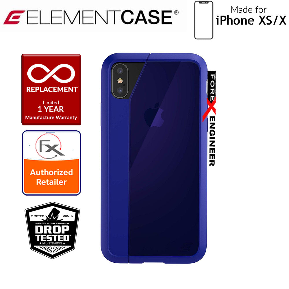 Element Case Illusion for iPhone Xs - X - Military Spec Drop Protection - Blue