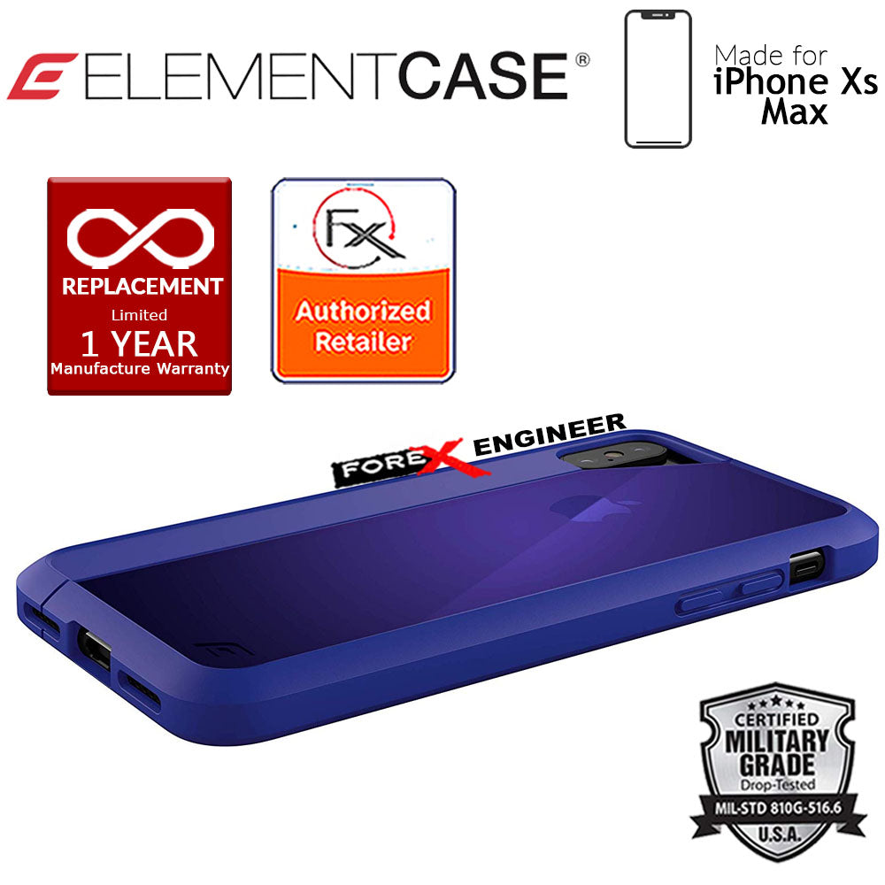 Element Case Illusion for iPhone Xs Max - Military Spec Drop Protection - Blue