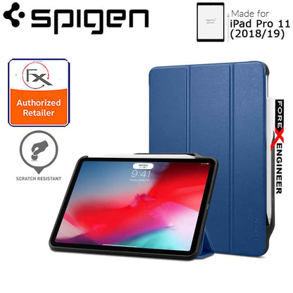 Spigen Smart Fold 2 for iPad Pro 11" (2018-19) - with build in Apple Pencil slot - Blue - Forexengineer-malaysia