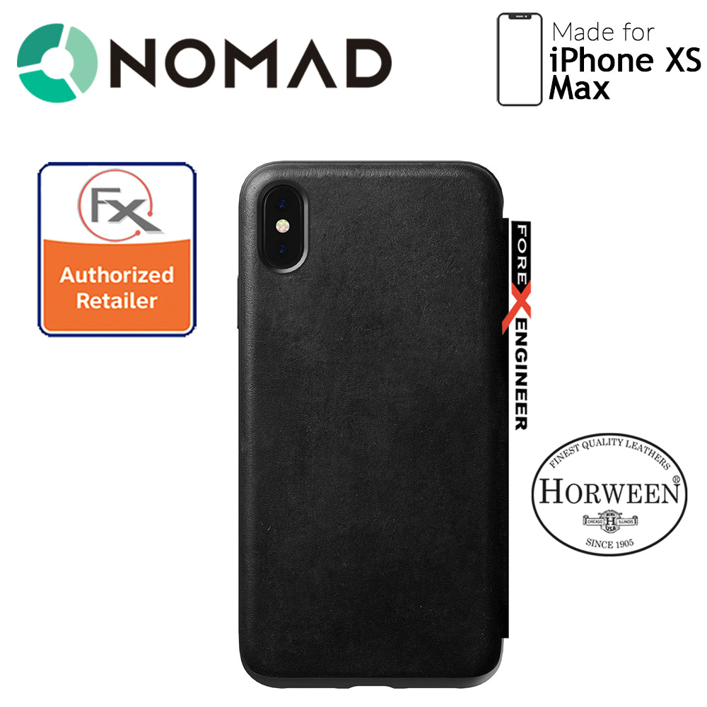 Nomad Leather Folio Case for iPhone Xs Max - Black
