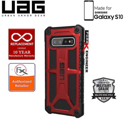 UAG Monarch for Samsung Galaxy S10 - Rugged Military Drop Tested - Crimson - Forexengineer-malaysia