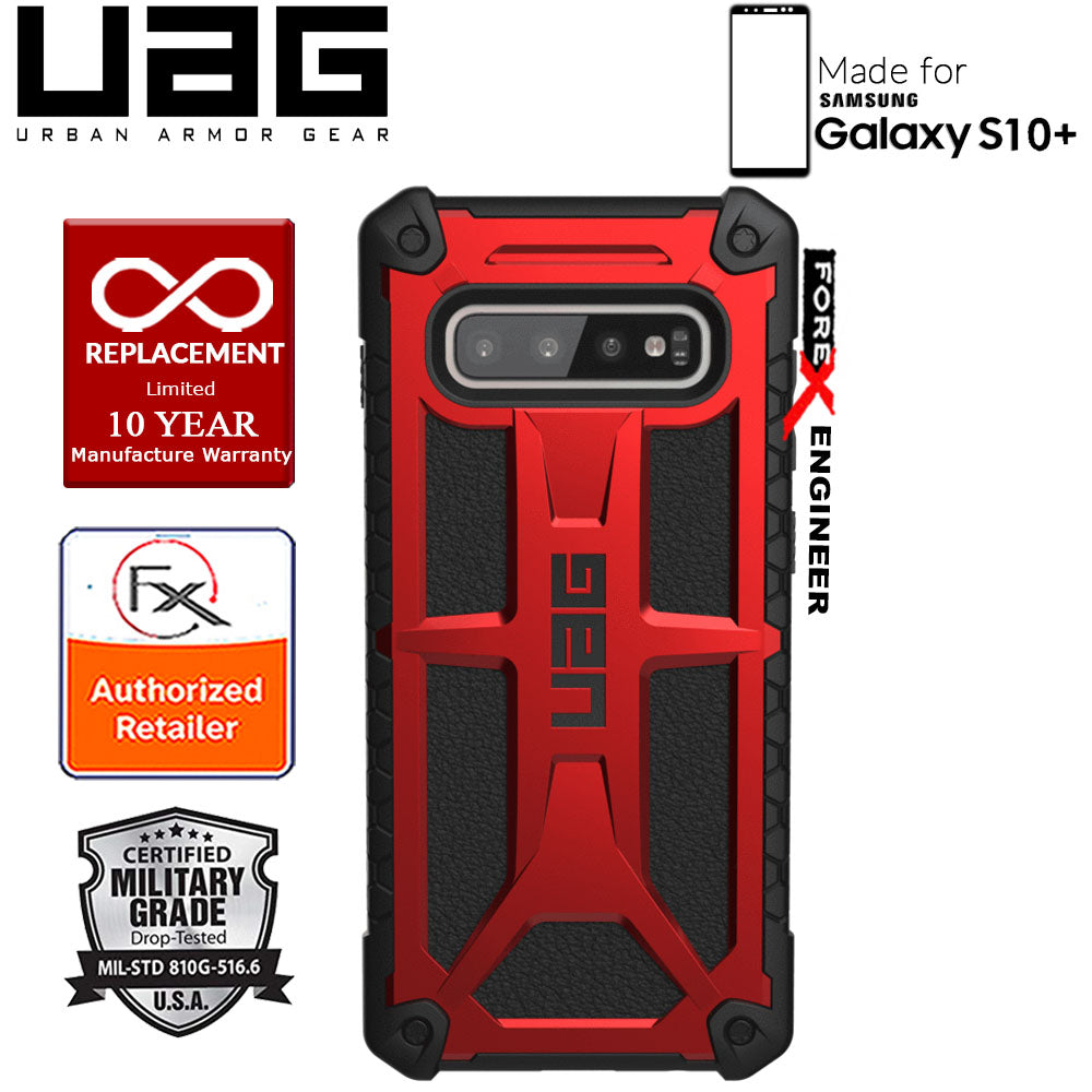 UAG Monarch for Samsung Galaxy S10+ - S10 Plus - Rugged Military Drop Tested - Crimson