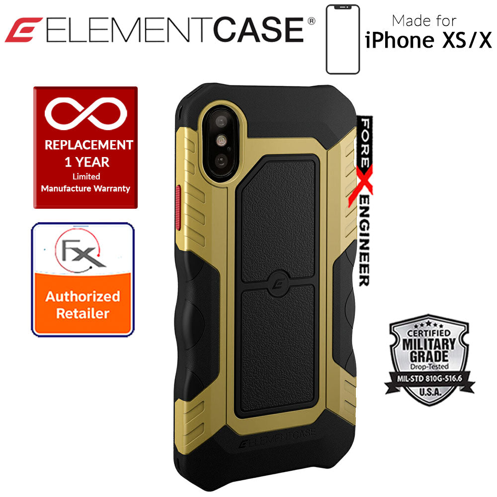 Element Case Recon for iPhone X - Xs - Military Grade Drop Proof Protection Case - Coyote