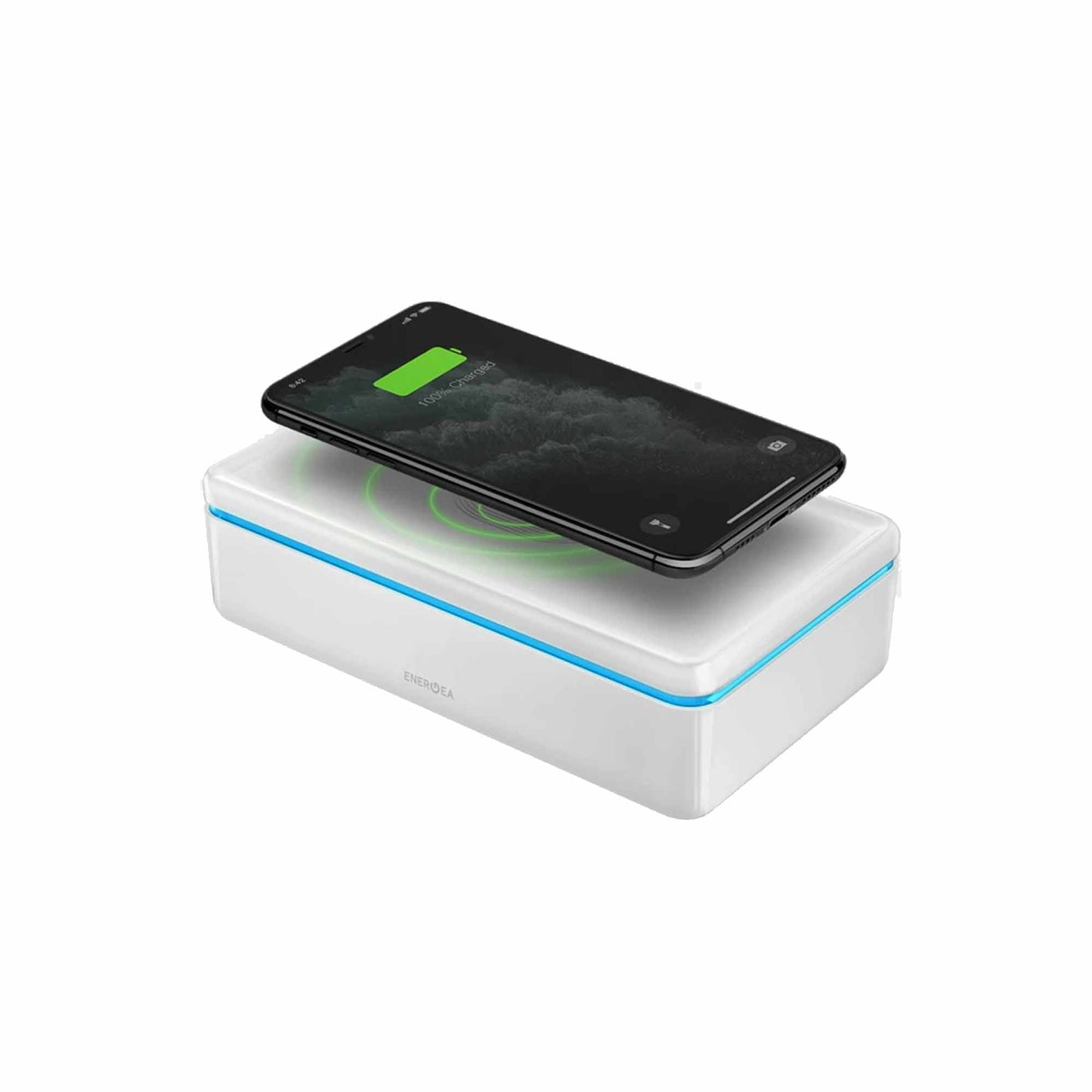 Energea Stera 360 UVC LED Sanitizing Box with Fast Wireless Charging - White (Barcode: 6957879423437 )