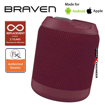 Braven BRV Mini Waterproof Wireless Speaker - Red (Barcode: 848467098914)