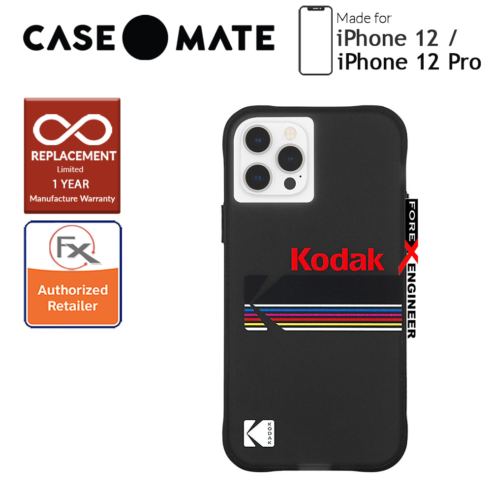 Case Mate KODAK for iPhone 12 - 12 Pro 5G 6.1" - Matte Black + Shiny Black Logo (Barcode: 840171700435)