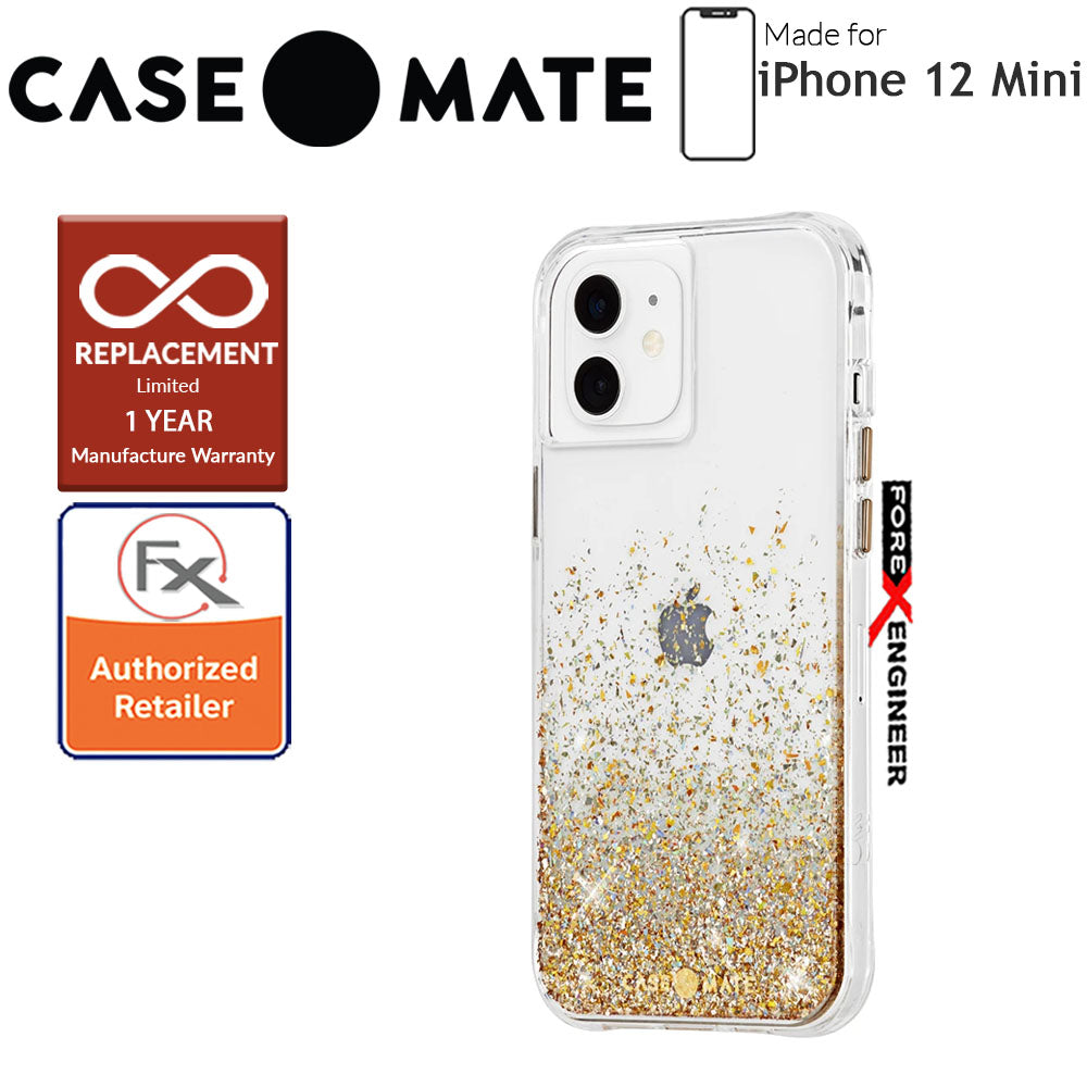 Case Mate Twinkle Ombré for iPhone 12 Mini 5G 5.4" - Gold with MicroPel (Barcode: 846127198035)