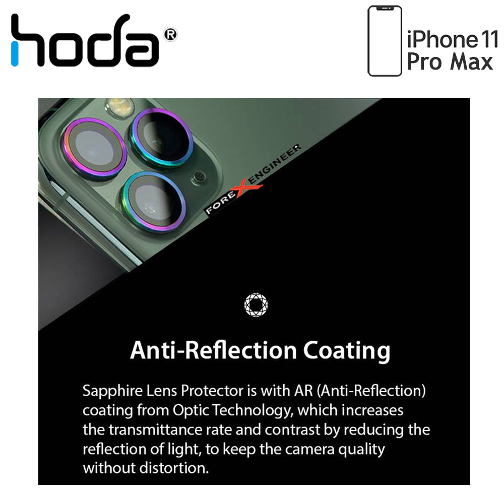 [RACKV2_CLEARANCE] Hoda Sapphire Lens Protector for iPhone 11 - 11 Pro Max - 3 pcs - Silver Color