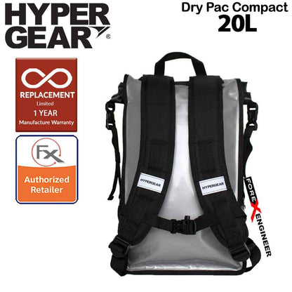 HyperGear Dry Pac Compact 20L SE Special Edition - Waterproof and Lightweight Backpack - Silver Color ( Barcode : 302063 )