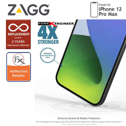 [RACKV2_CLEARANCE] InvisibleShield Glass Elite+ for iPhone 12 Pro Max 5G 6.7" - Clear (Barcode: 840056131774)