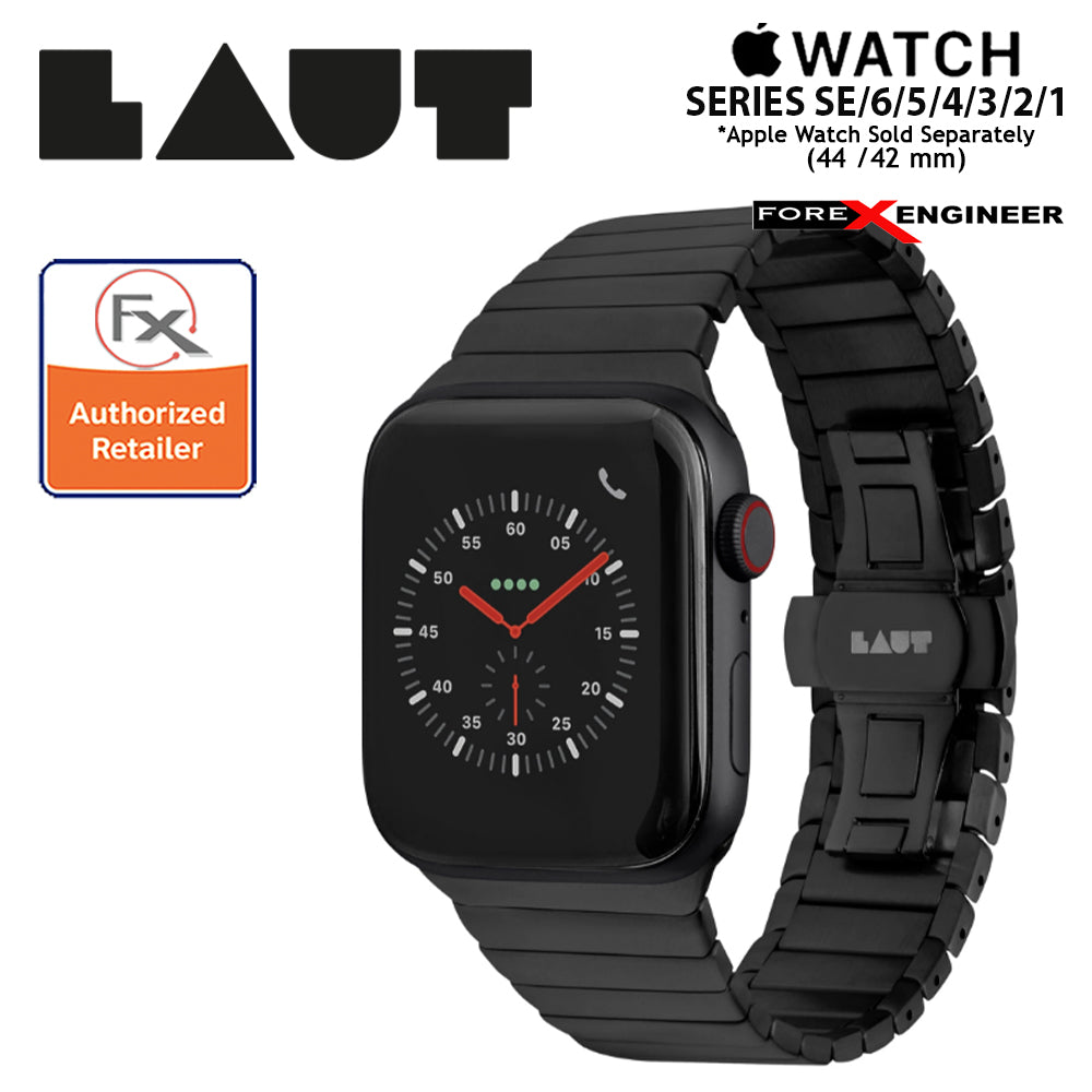 Laut Links Strap for Apple Watch Series 7 - SE - 6 - 5 - 4 - 3 - 2 - 1 ( 45mm - 42mm - 44mm) Black (Barcode : 4895206916622 )