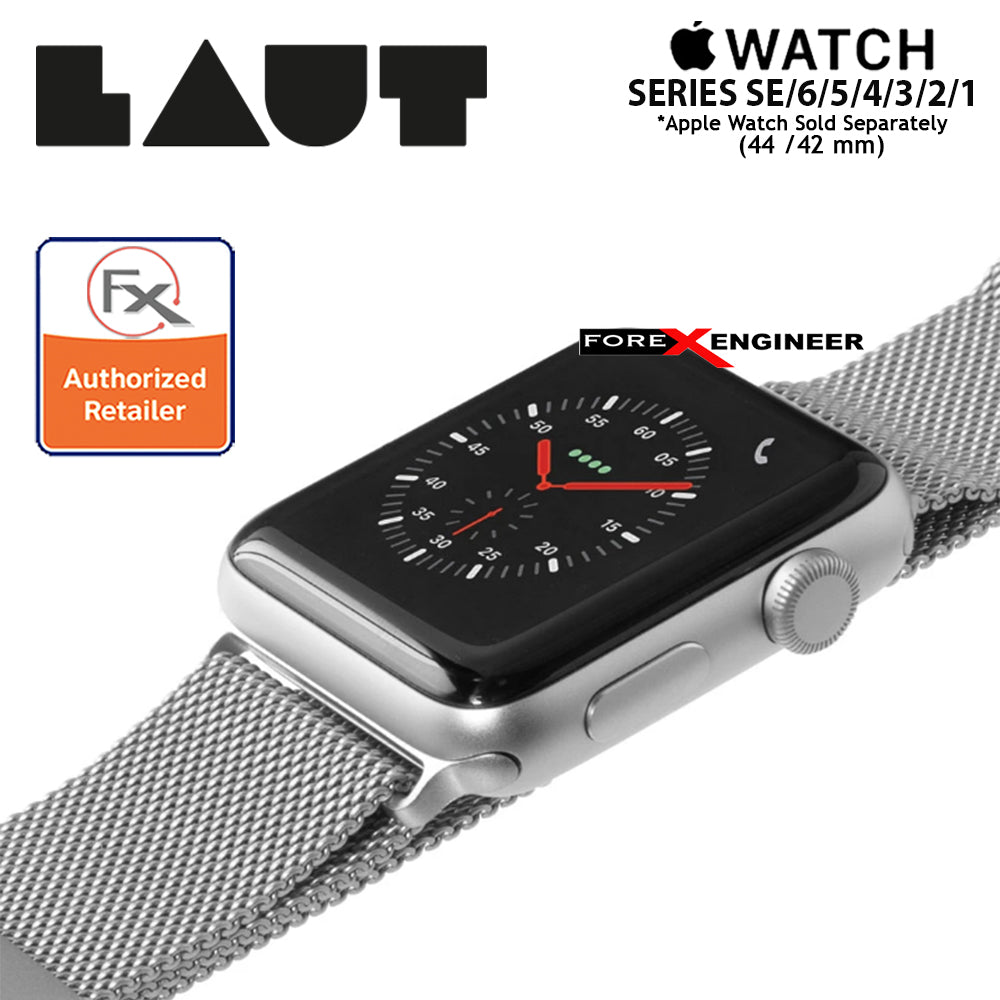 Laut Steel Loop Strap for Apple Watch Series 7 - SE - 6 - 5 - 4 - 3 - 2 - 1 ( 45mm - 42mm - 44mm ) Silver (Barcode : 4895206905978 )