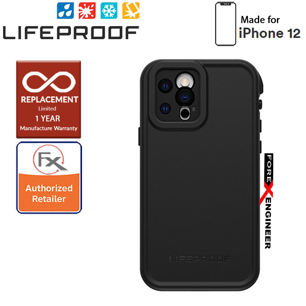 Lifeproof FRE Waterproof Case for iPhone 12 Pro ONLY  5G 6.1" - Black (Barcode: 840104215777)