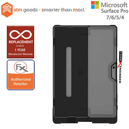 STM DUX Shell for Microsoft Surface Pro 7 - 6 - 5 - 4 - Black Color