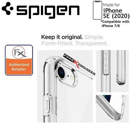 Spigen Crystal Hybrid for iPhone SE 2nd Gen ( 2020 ) compatible with iPhone 8 - 7 - Crystal Clear Color ( Barcode: 8809685627395 )