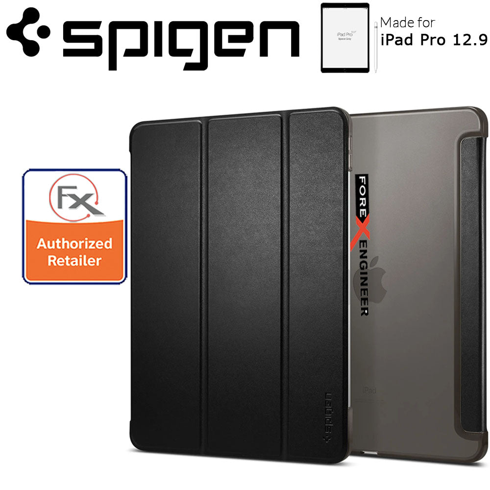 Spigen Smart Fold Case for iPad Pro 12.9 inch - 12.9" ( 2020 ) 4th Gen - Black Color ( Barcode : 8809685628477 )