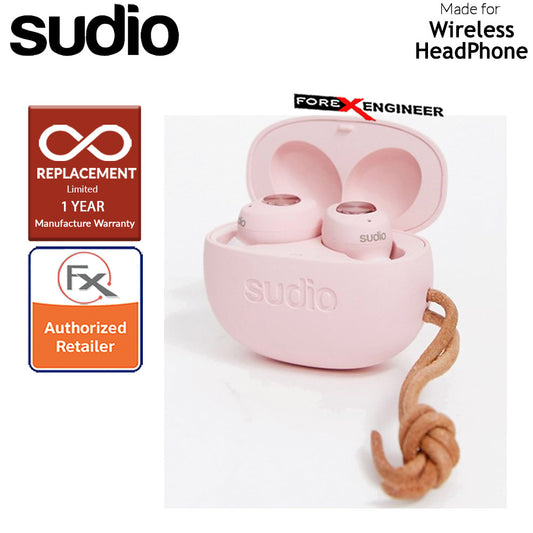 Sudio TOLV True Wireless Earbuds - Instant pairing - Pink Color ( Barcode : 7350071382011 )