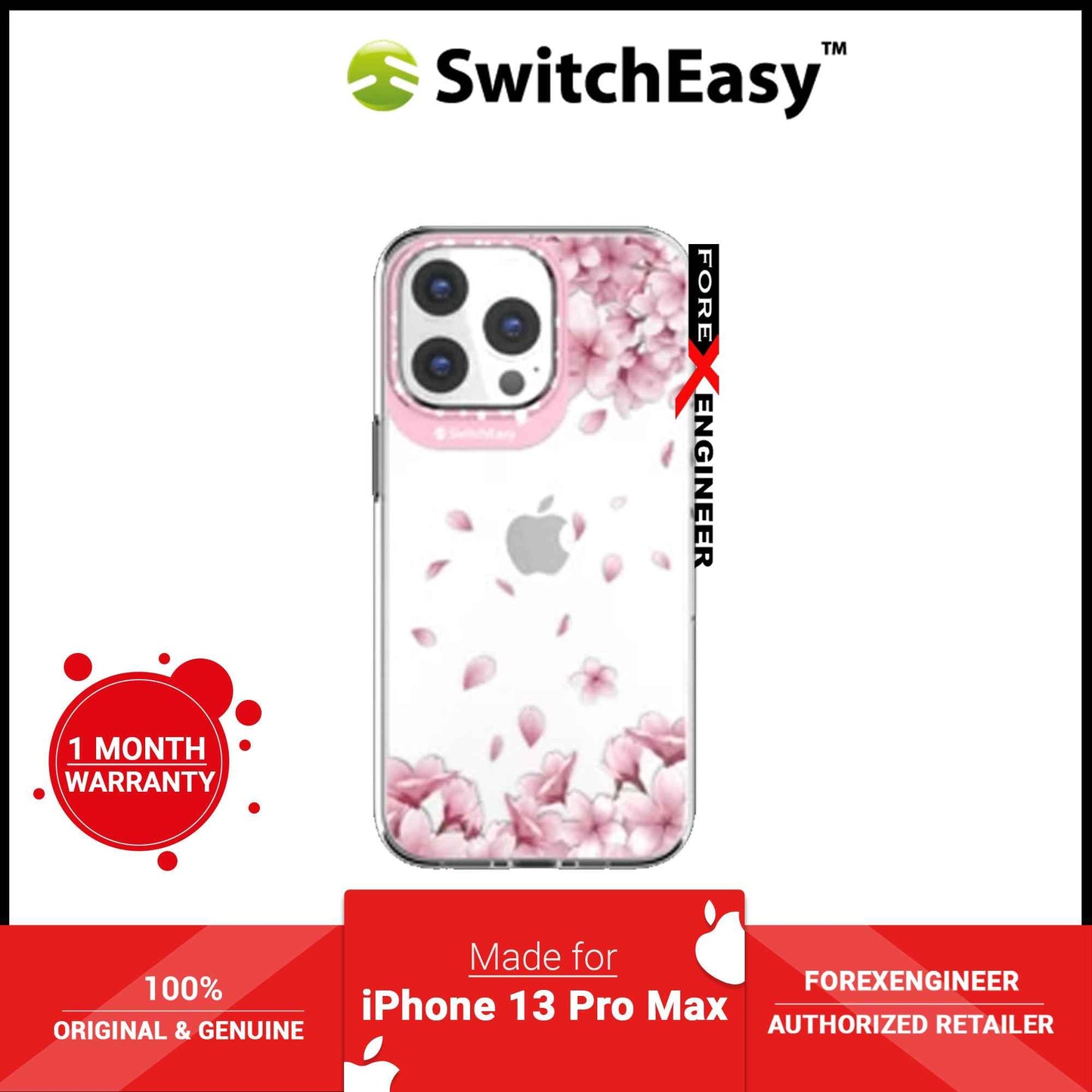 SwitchEasy Artist for iPhone 13 Pro Max 6.7" 5G - Double in-Mold Decoration - Sakura (Barcode: 4895241102486 )