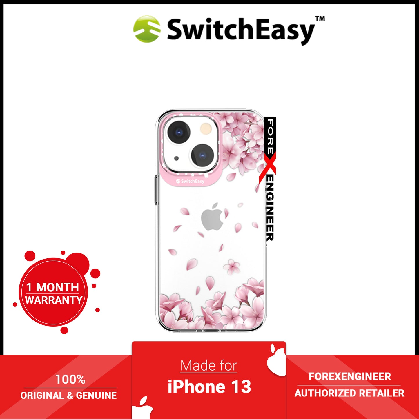 SwitchEasy Artist for iPhone 13 6.1" 5G - Double in-Mold Decoration - Sakura (Barcode: 4895241102950 )