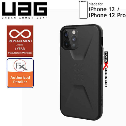 UAG Civilian for iPhone  12  - 12 Pro  5G 6.1" - Black ( Barcode : 812451036077 )