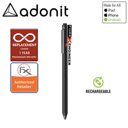 Adonit Dash 3 Fine Point Stylus for all iPad, iPhone, and Android - Black - Forexengineer-malaysia