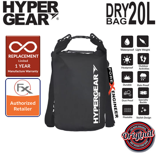 HyperGear Dry Bag 20L - IPX6 Waterproof Specification - Black