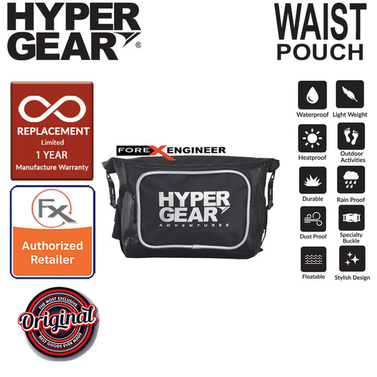 HyperGear Waist Pouch Medium - 100% Waterproof Pouch, Durable and Comfort - Black
