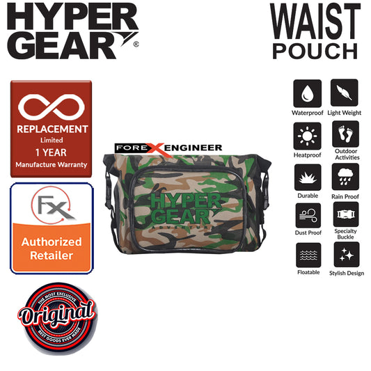 HyperGear Waist Pouch Medium - 100% Waterproof Pouch, Durable and Comfort - Camouflage Green