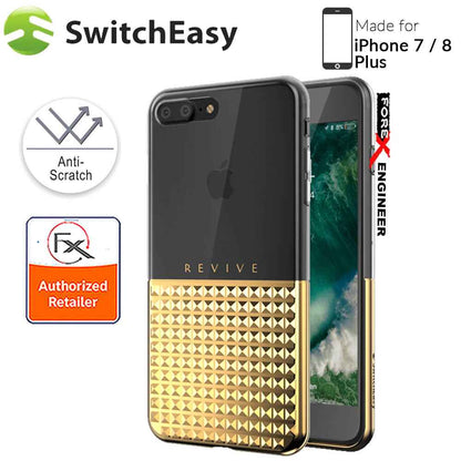SwitchEasy Revive for iPhone 7 - 8 Plus - Luxe Diamond Cut Design - Gold - Forexengineer-malaysia