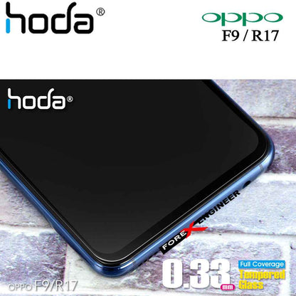 [RACKV2_CLEARANCE] Hoda OPPO F9 - R17 Screen Protector - Full Coverage Tempered Glass - Black - Forexengineer-malaysia