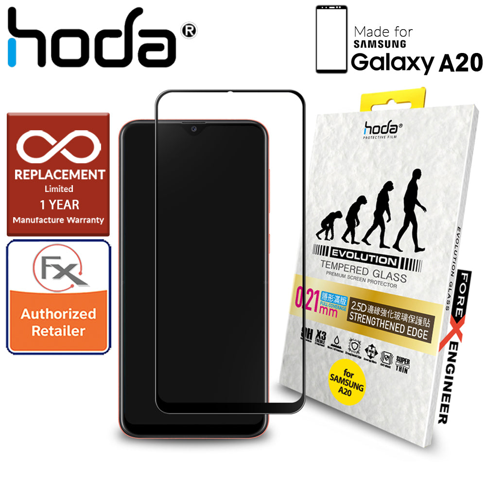Hoda 0.21mm 2.5D Tempered Glass for Samsung Galaxy A20 (2019) - Evolution Strengthened Edge Clear Screen Protector