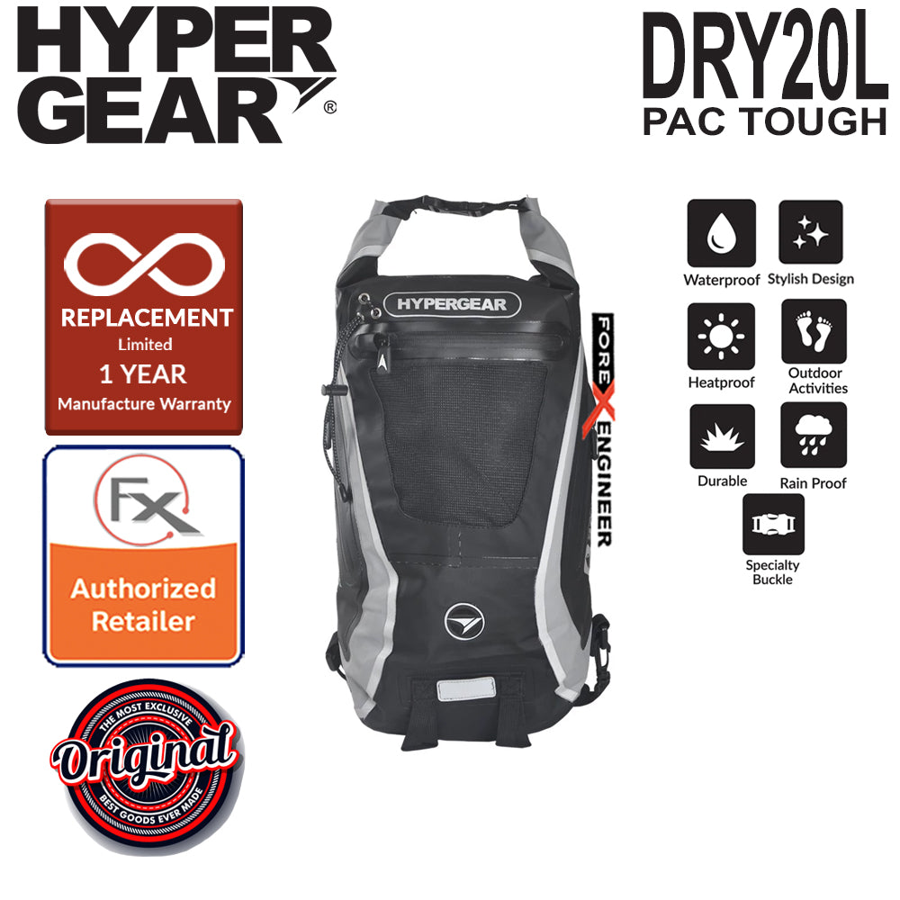 HyperGear Dry Pac Tough 20L Backpack - Black