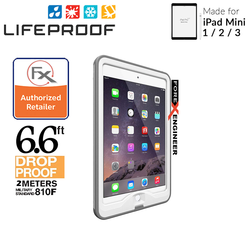 Lifeproof Nuud for iPad Mini 3 - 2 - 1 - Waterproof , Shockproof , Dirtproof - Avalanche White [CLEARANCE - NO WARRANTY]