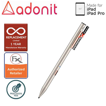 [RACKV2_CLEARANCE] Adonit Note Stylust Pen - Almost same with Apple Pencil - For latest iPad - iPad Pro - Gold - Forexengineer-malaysia