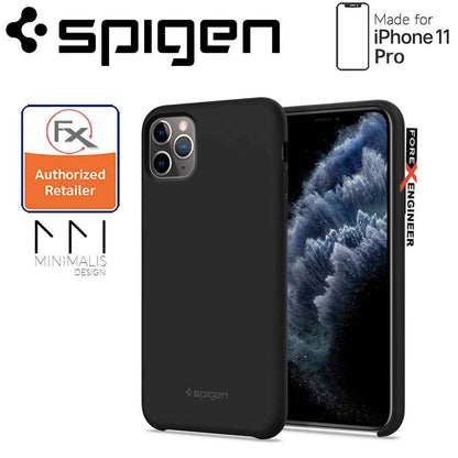 Spigen Silicone Fit for iPhone 11 Pro - Black