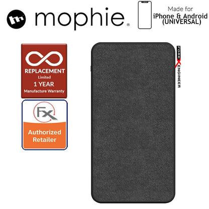 Mophie Powerstation 10,000mAh Power Bank for Smartphones, Tablets & USB Devices (Fabric Design) - Black - Forexengineer-malaysia