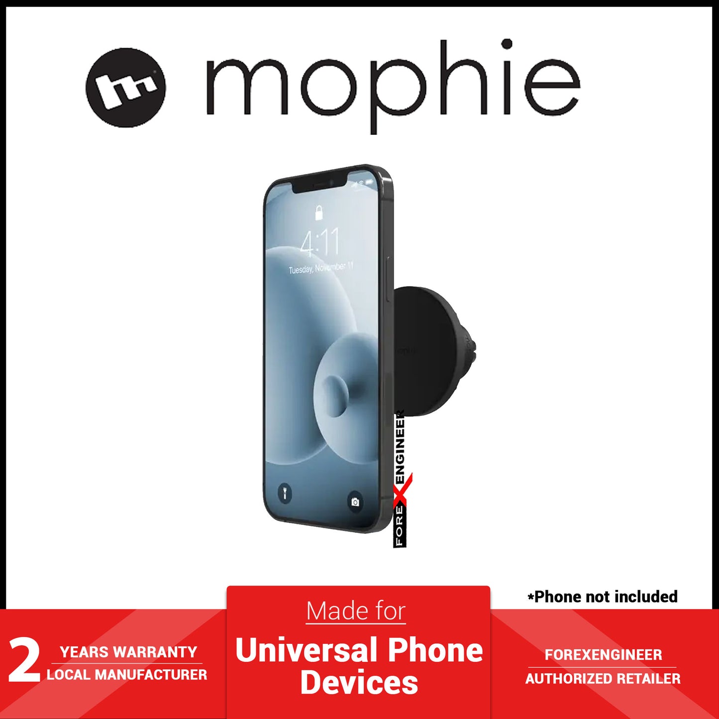 [RACKV2_CLEARANCE] Mophie Snap Vent Mount - Universal Magnetic Car Mount - Black (Barcode: 840056140066 )