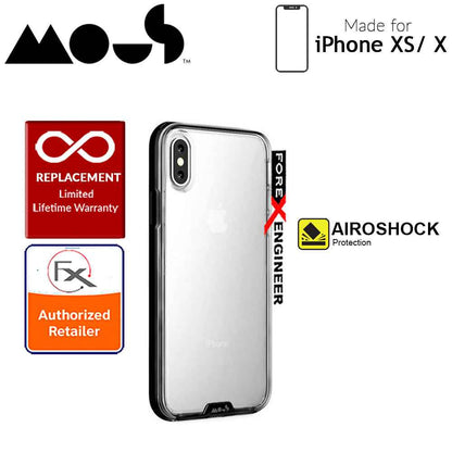 Mous Clarity Case for iPhone Xs - X - Air Shock High Impact Material - Clarity Black - Forexengineer-malaysia