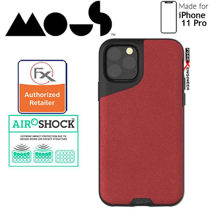 Mous Contour Colour for iPhone 11 Pro (Red Leather) - Forexengineer-malaysia