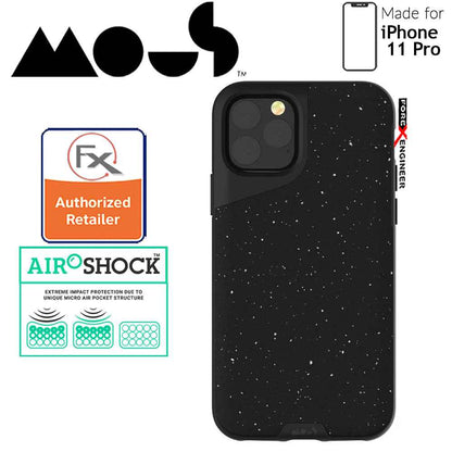 [RACKV2_CLEARANCE] Mous Contour Colour for iPhone 11 Pro (Speckled Black Leather) - Forexengineer-malaysia