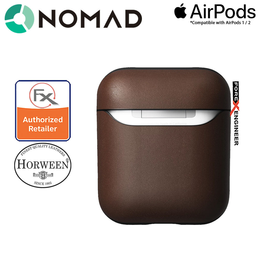 Nomad Rugged Case for AirPods and AirPods with Wireless Charging Case ( Airpods 1 & 2 Compatible ) - Rustic Brown color