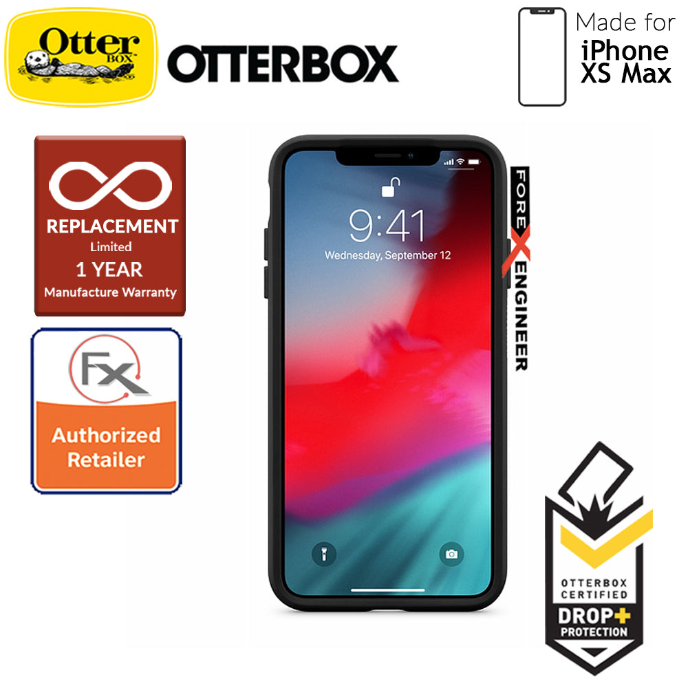 OTTER + POP Symmetry for iPhone Xs Max - Slim Protective Case with PopSockets - Black